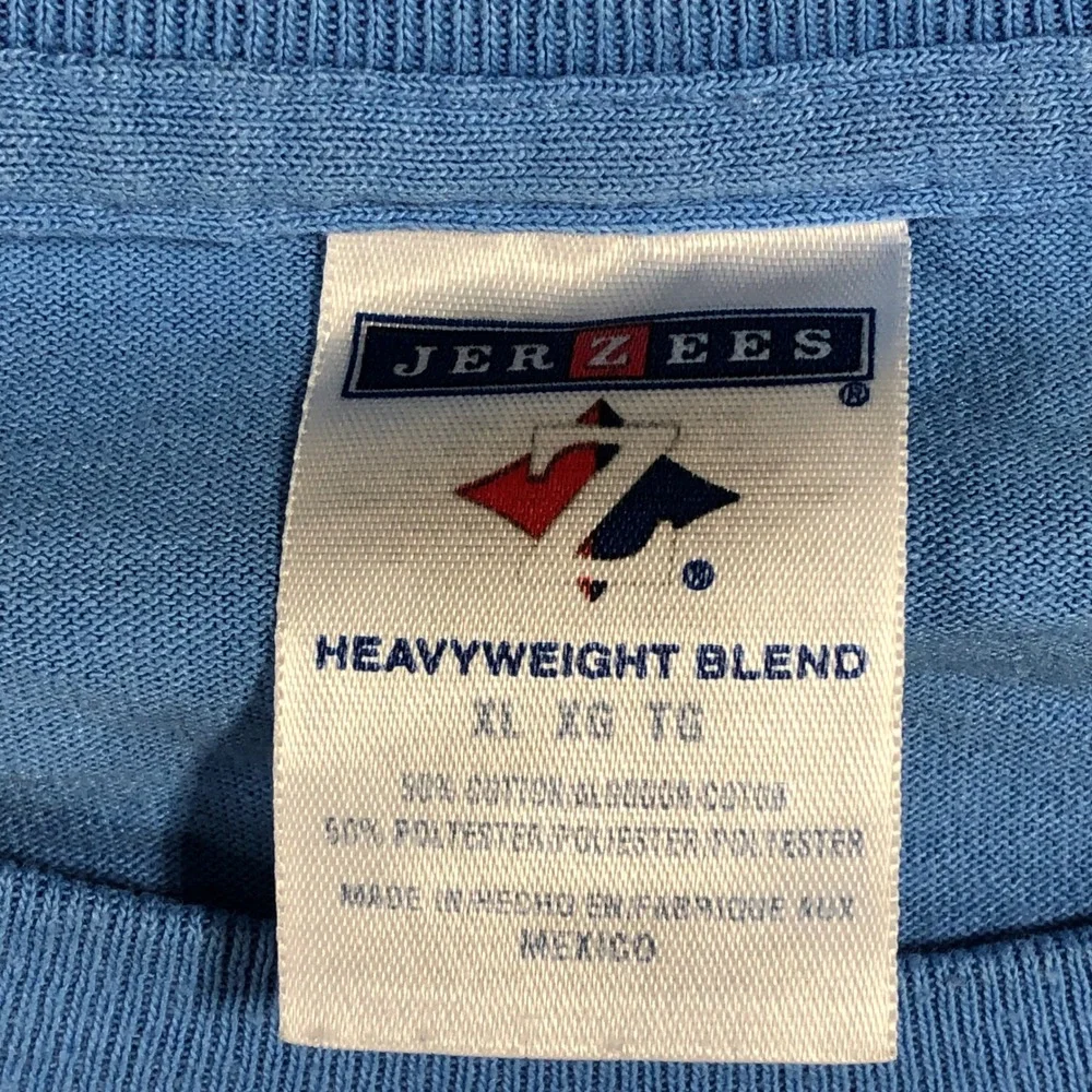 Jerzees T Shirt Mens XL Light‎ Blue Heavyweight Blend Short Sleeve Crewneck 1072